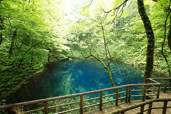 十二湖、日本キャニオンと白神山地ランコース