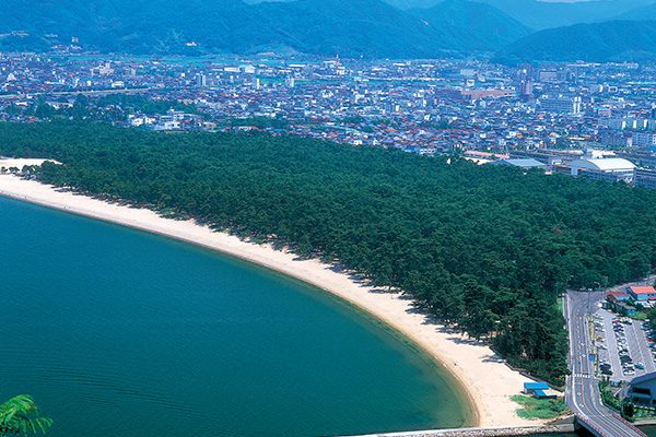 敦賀市内の観光地を走る敦賀マラソンコース