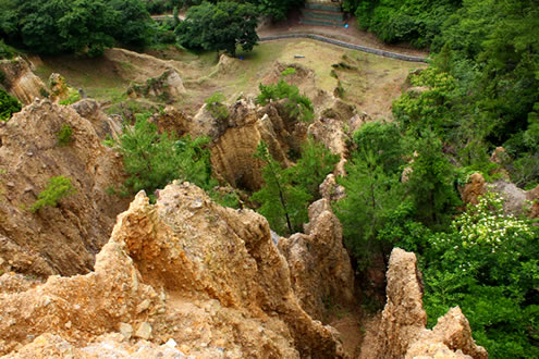 「阿波の土柱」も見学。阿波シティマラソンコース