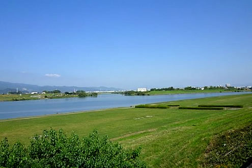 筑後川河川敷サイクリングロードコース