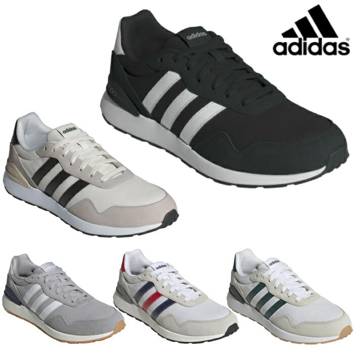 アディダス adidas メンズ スニーカー ラン 60s 4.0 M ブラック 黒 ホワイト 白 グレー ブルー 青 グリーン RUN 60S 4.0 M ジョギング ランニングシューズ スポーティ カジュアルシューズ