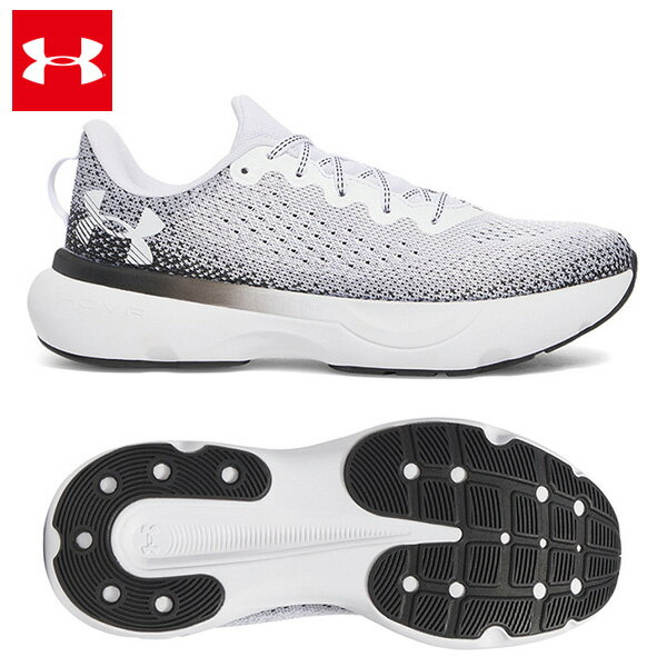 アンダーアーマー UAインフィニット ランニングシューズ メンズ 25SS ブホワイト×ブラック×ホワイト(3027523) UA スニーカー 25.0cm〜30.0cm