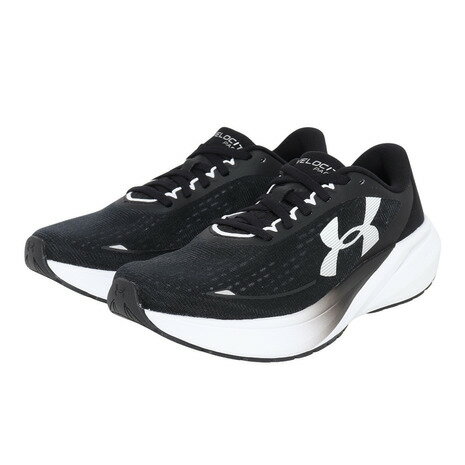 アンダーアーマー（UNDER ARMOUR）（レディース）ランニングシューズ ジョギングシューズ UA ベロシティ ペース ブラック ホワイト 6009108 001 スポーツ シューズ