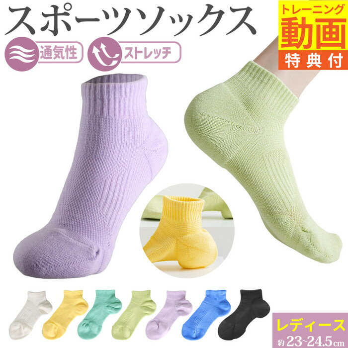 スポーツソックス レディース ｜ スポーツ ソックス 靴下 スポーツレディース 厚手 通気性 クルー ジュニア マラソン ジョギング