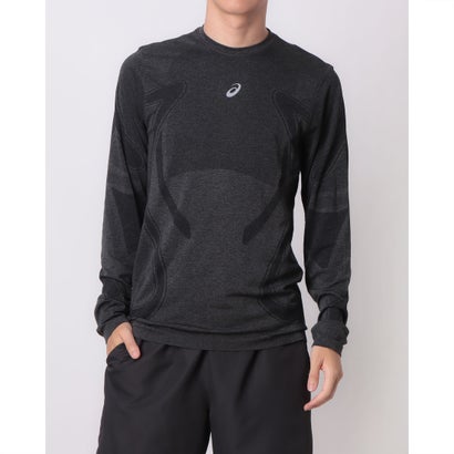 アシックス ASICS メンズ 陸上/ランニング 長袖Tシャツ ROADランニングシームレス長袖シャツ 2011D356 （ブラック）