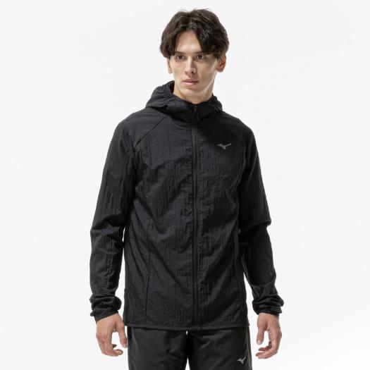 ミズノ公式 パッカブルジャケット フード付き メンズ ブラック