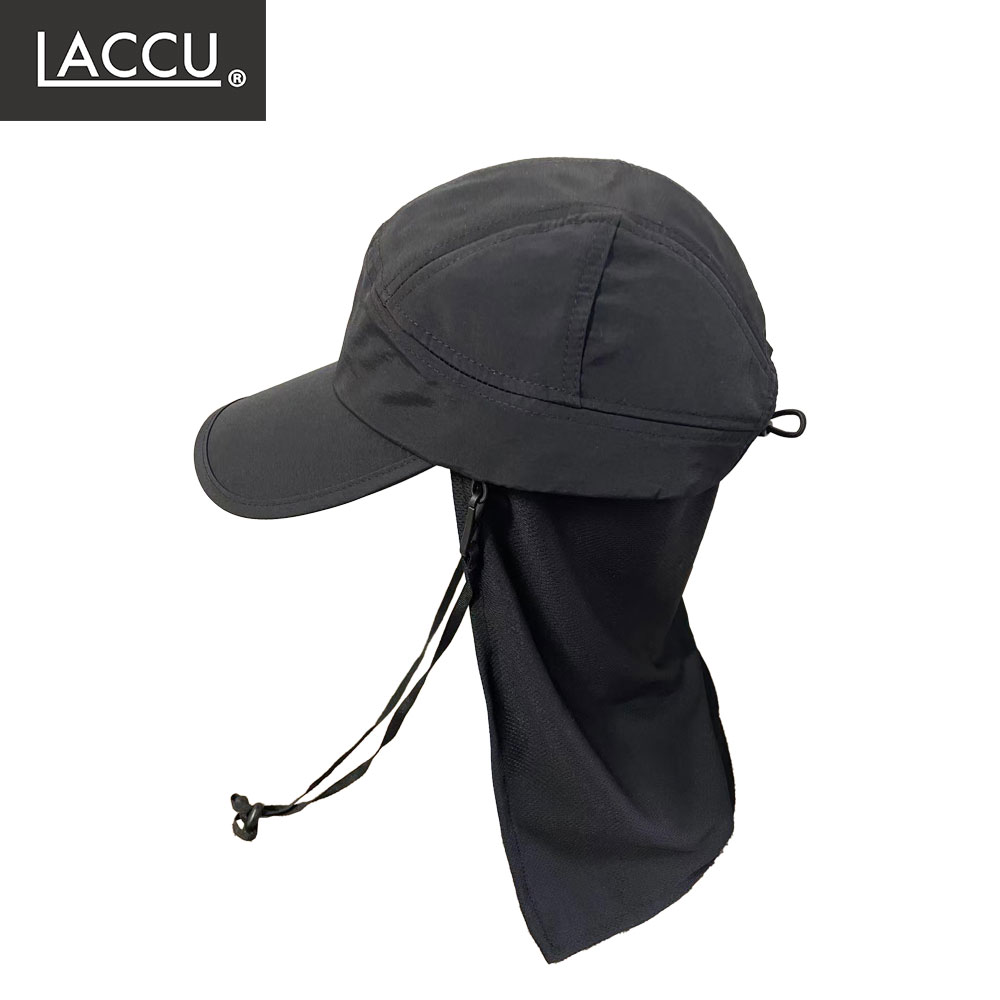 【楽天スーパーSALE対象】サイドベンチレーションキャップ たれ取り外し可 あご紐付き ブラック/ベージュ