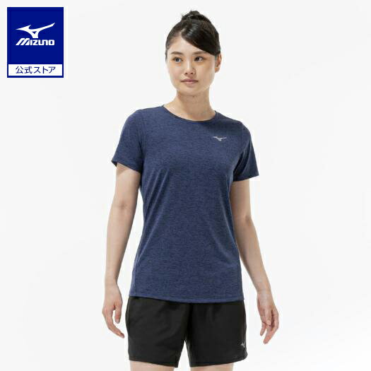 ミズノ公式 クイックドライTシャツ レディース エステートブルー