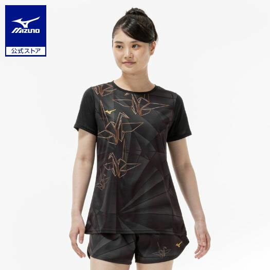 ミズノ公式 【汗処理/通気】ドライエアロフローグラフィックTシャツ レディース タニオリ