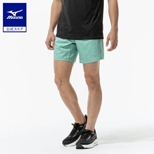 ミズノ公式 ランニング マルチポケットパンツ プラス グラフィック7インチ ユニセックス アクワイファー