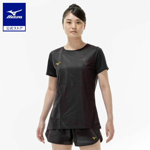 ミズノ公式 【汗処理/通気】ドライエアロフローグラフィックTシャツ レディース ヤマオリ