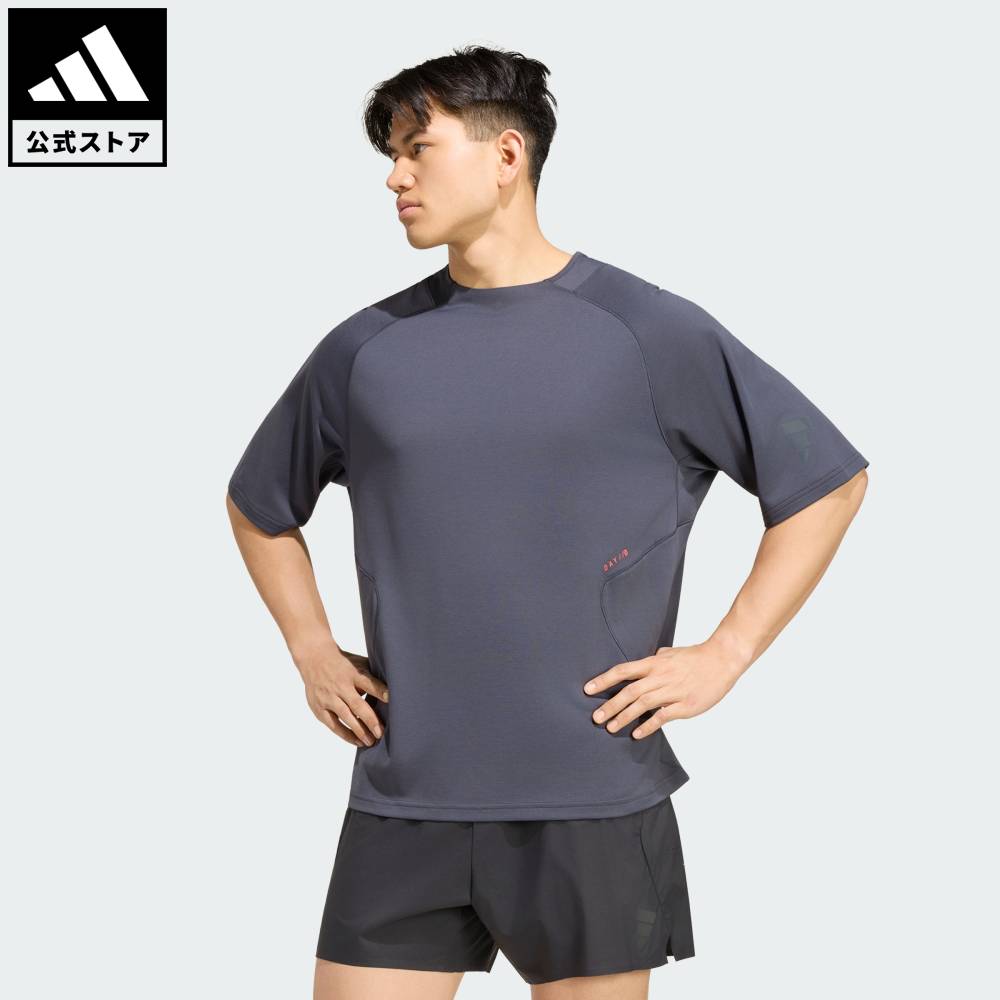 【公式】アディダス adidas 返品可 ソーシャルギフト対象 ランニング DAY//Ø ランニング 半袖Tシャツ パフォーマンス メンズ ウェア・服 Tシャツ グレー KU8463