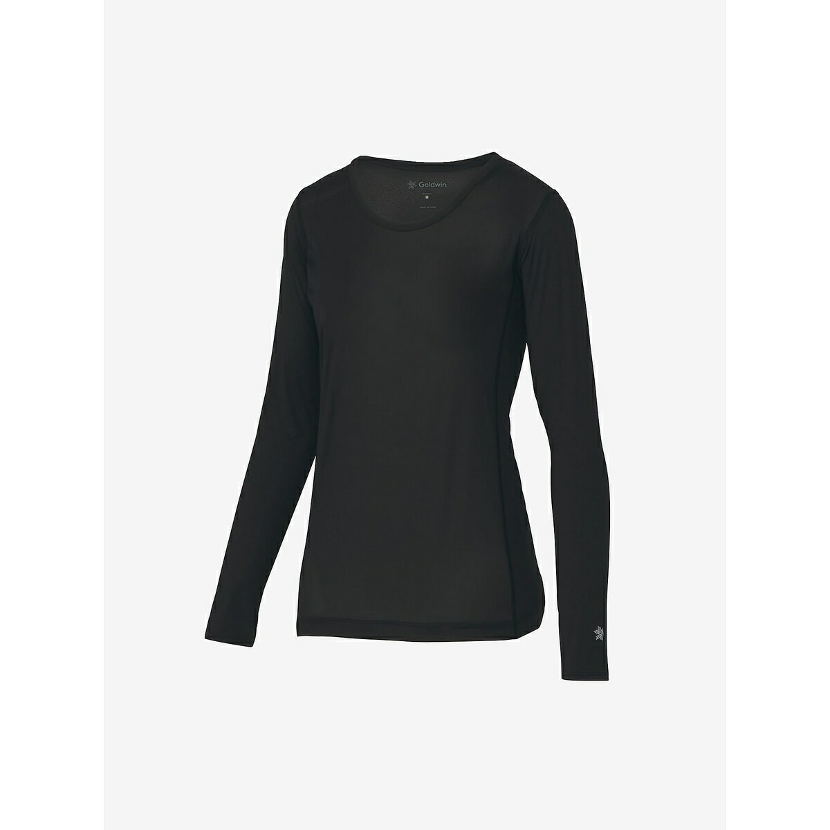 ゴールドウイン (GOLDWIN) COOLING ROUND NECK LONG SLEEVES(クーリングラウンドネックロングスリーブ) ランニング レディースサポートギア レディース ブラック GCW65102 BK