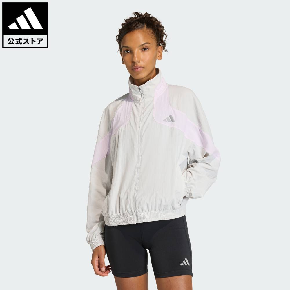 【ポイント20倍 06/20 20:00～06/26 01:59】 【公式】アディダス adidas 返品可 ランニング アディ365 チアリング ジャケット パフォーマンス レディース ウェア・服 ジャケット グレー KA0335 【PT】